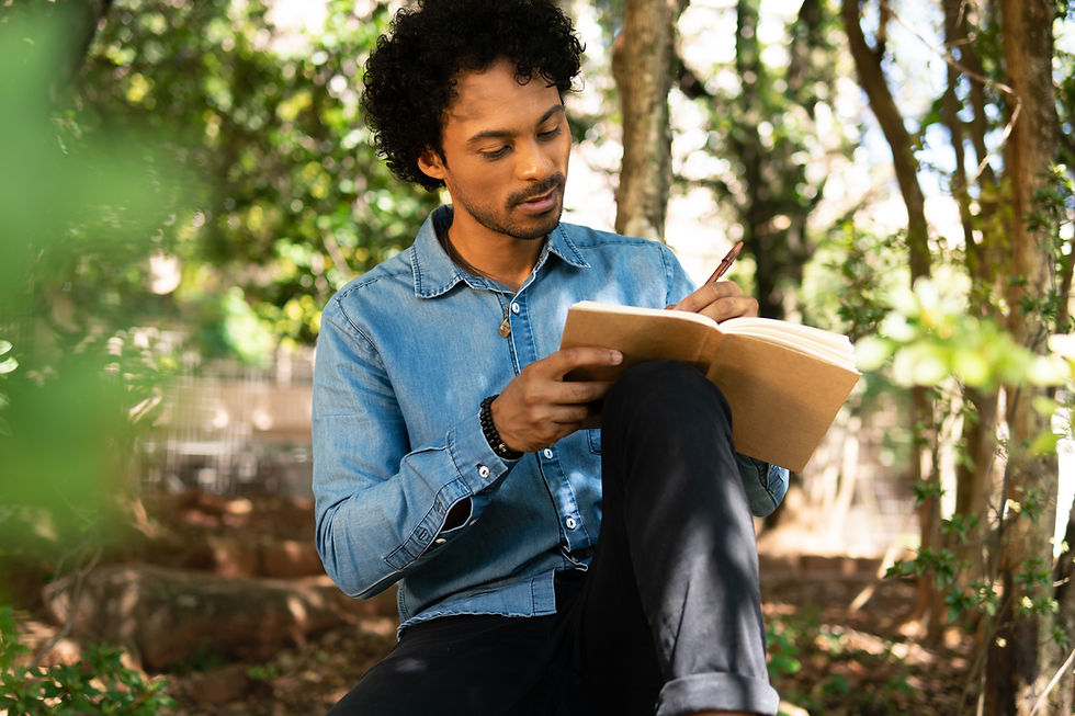 man learning about himself