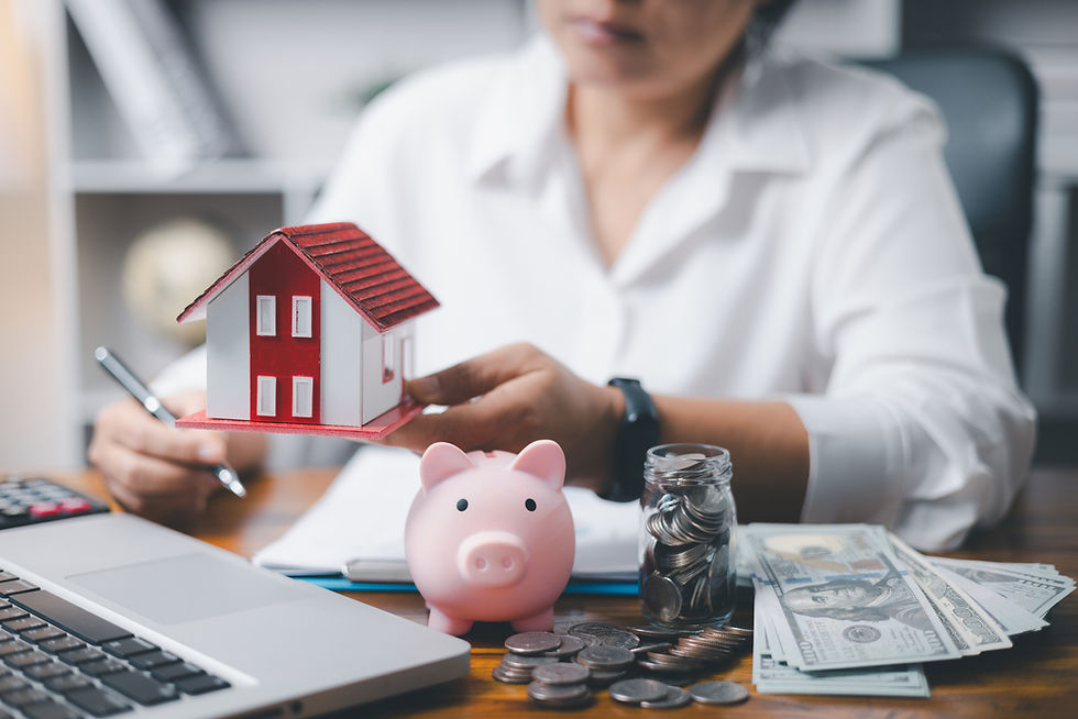 lady budgeting and saving money