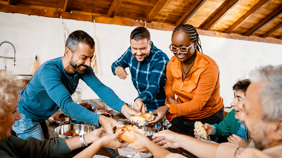 sharing traditional foods, embracing culture