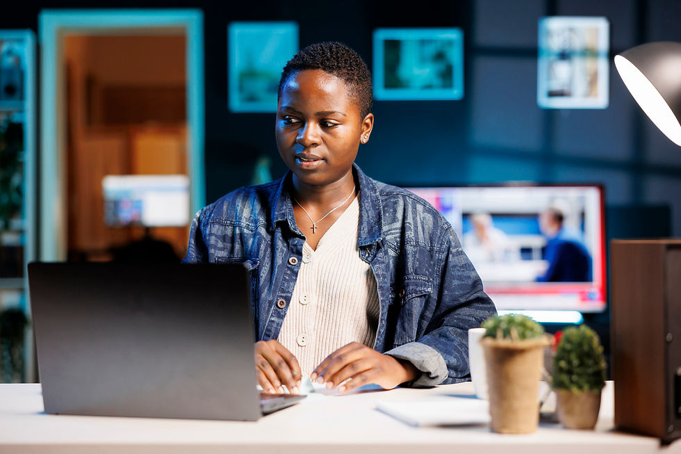 lady using laptop to sutdy about finance and savings