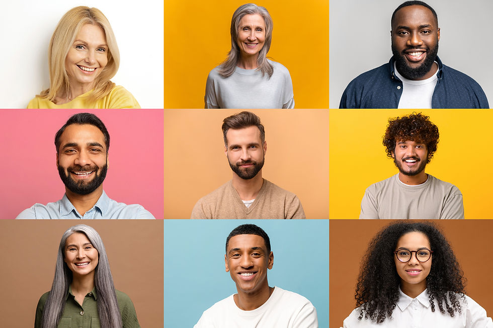 diverse group of people headshots