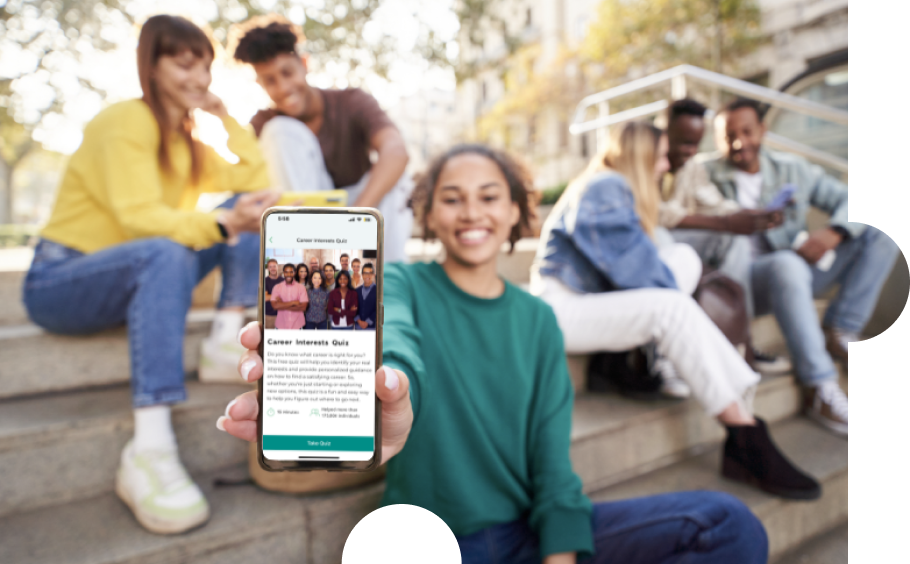 young adults using My Talents App from Talent transformation