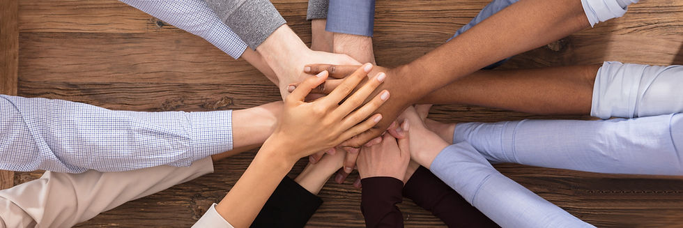 multi-racial hands put together, diversity and inclusion