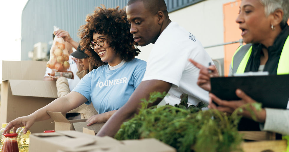 Diverse volunteers